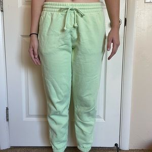 lime green aritzia joggers
